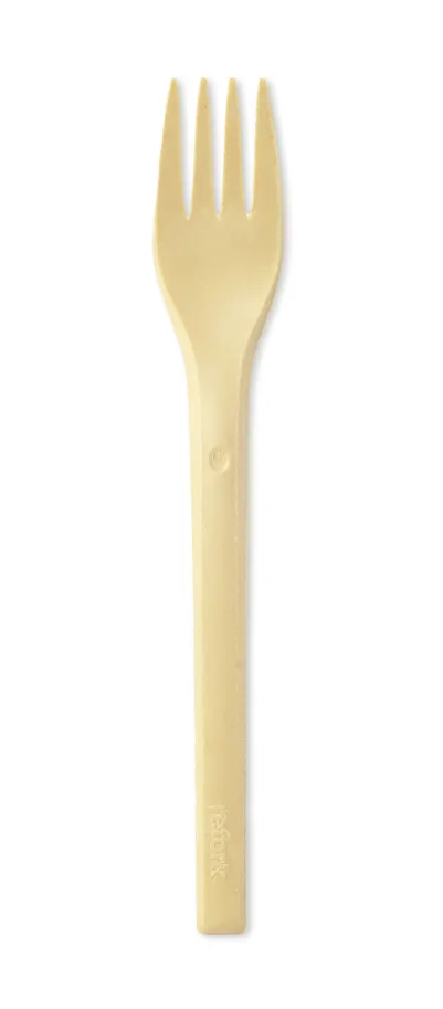 Bio Einweggeschirr Gabel Refork, beige, 17 cm