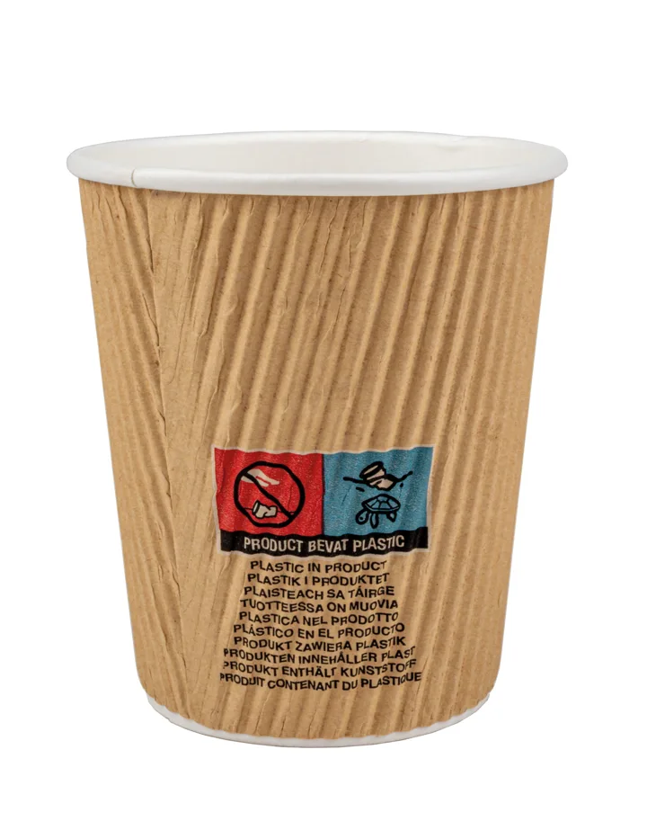 Doppelwandige Kaffeebecher aus Karton, 2 dl