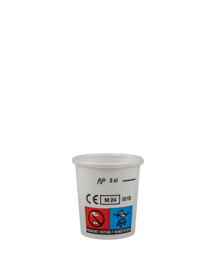 Degustationsbecher aus Karton, weiss, 0.2dl