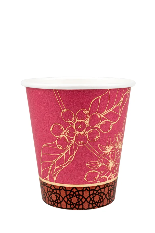 Kaffeebecher aus Karton "Florado", bedruckt, 2.5 dl