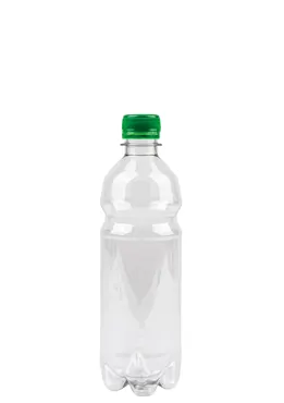 Bouteille en PET 500ml, translucide, avec couvercle