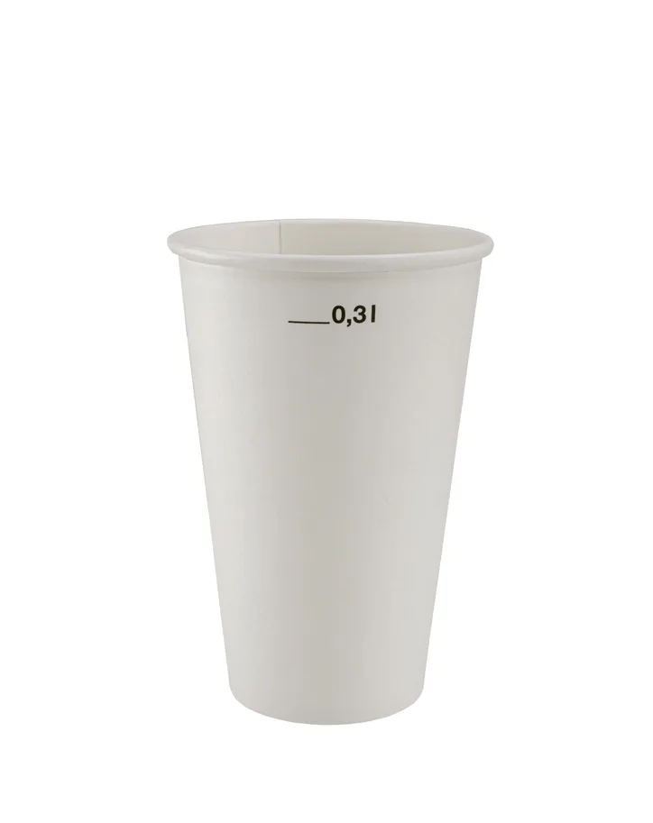 Kaffeebecher aus Karton, weiss, 3 dl