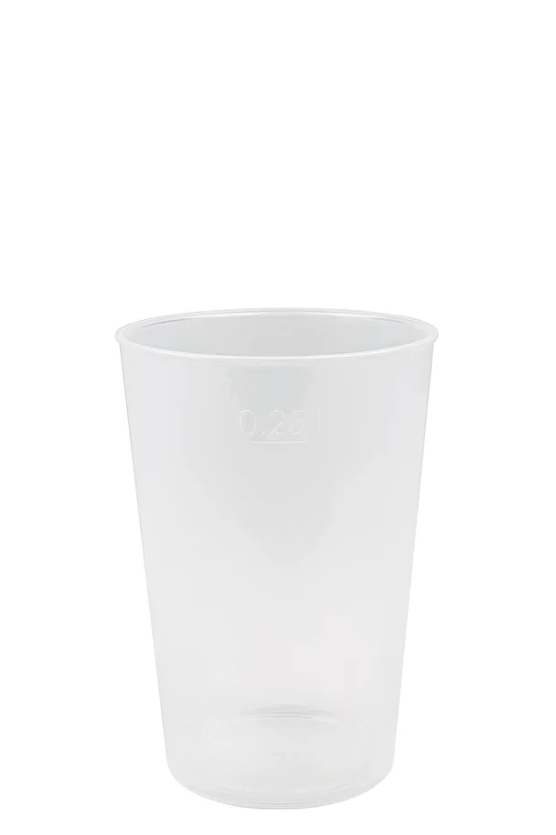 Gobelet réutilisable en PP, transparent, 2.5 dl