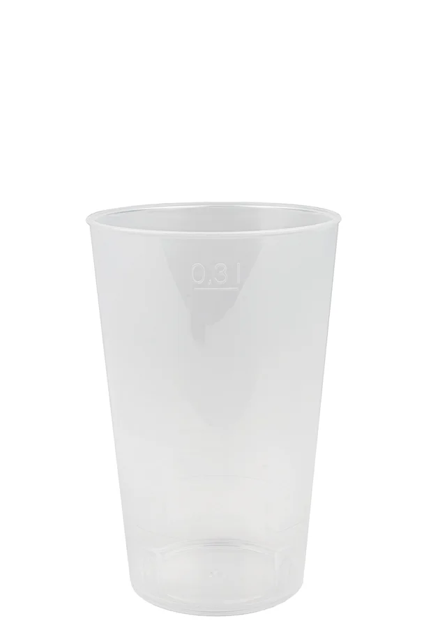 Gobelet réutilisable en PP, transparent, 3 dl
