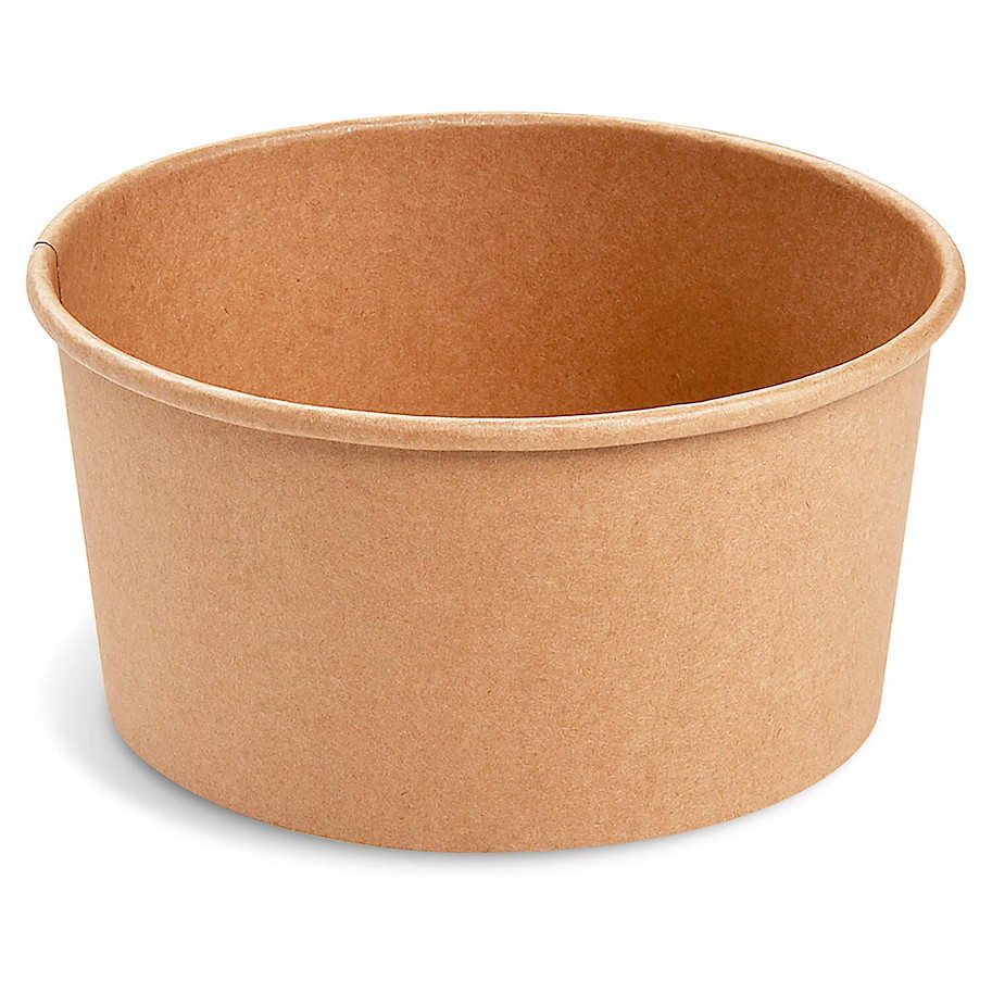 Salat-Schale - Kraft, PE / 1000ml / Ø150 / 128mm / 80mm